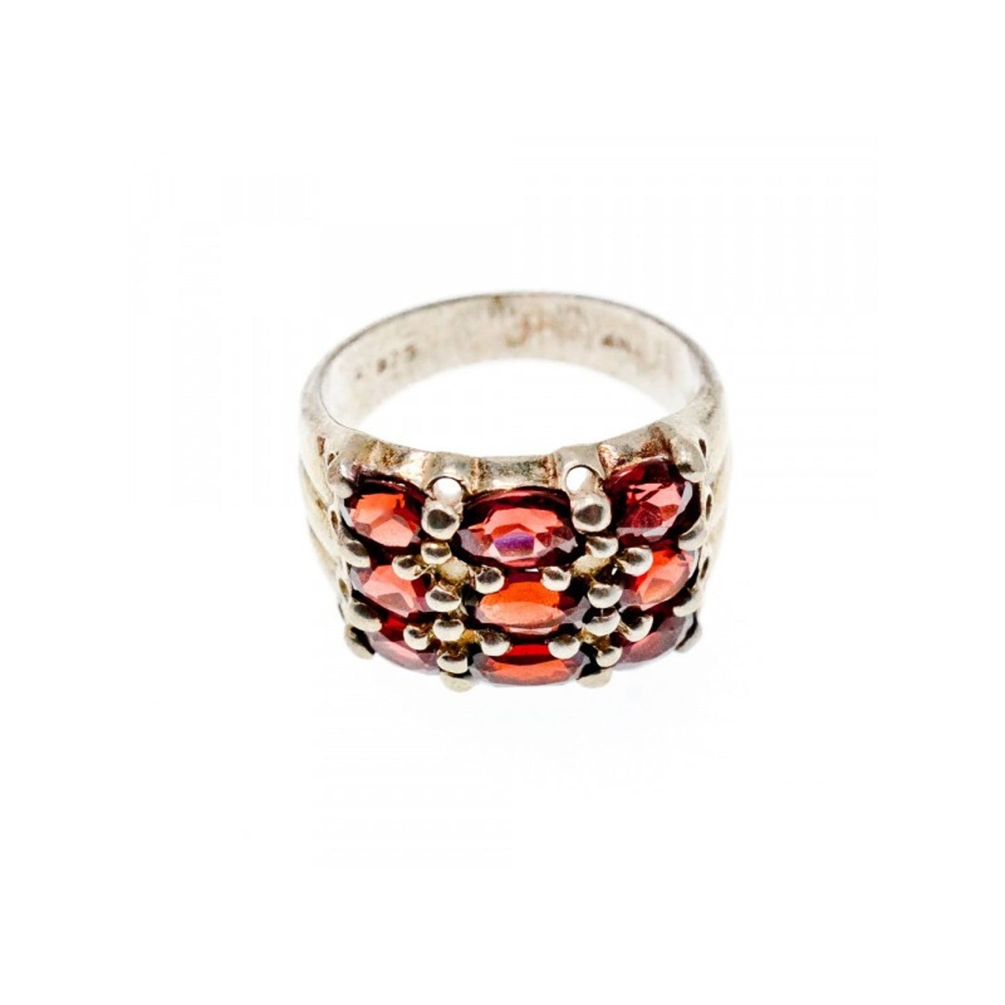 925 STERLING SILVER ALMANDINE RING SIZE 8