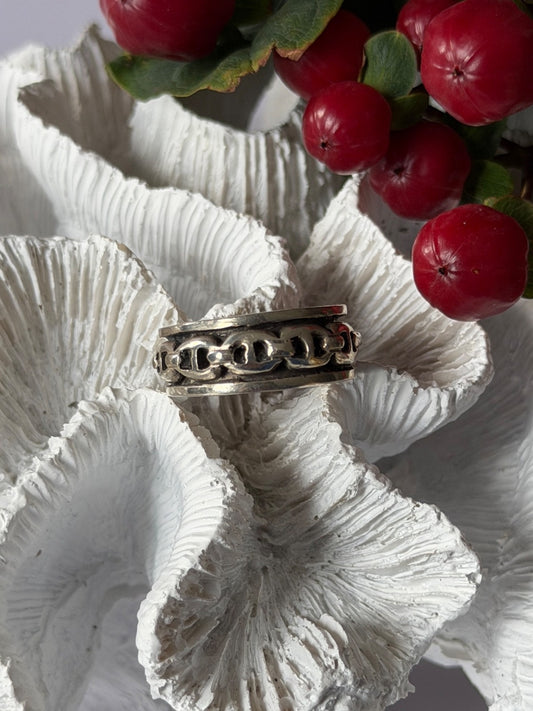Vintage Spinning 925 Sterling Silver Ring Size 9