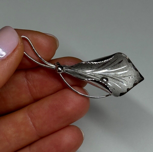 925 Sterling Silver Flower Brooch