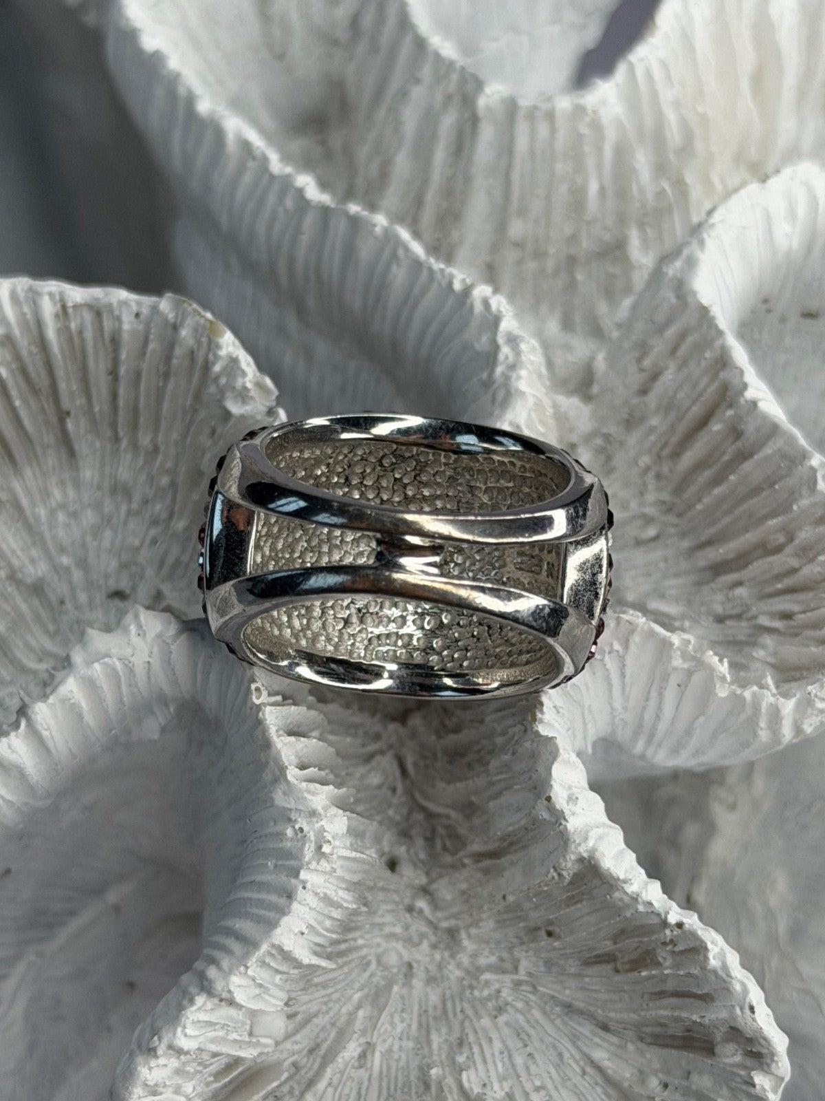 Beautiful Design 925 Sterling Silver Cz Ring Size 8
