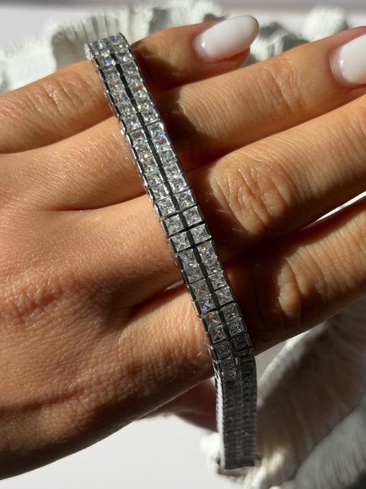 Shiny 925 Sterling Silver Cz Bracelet
