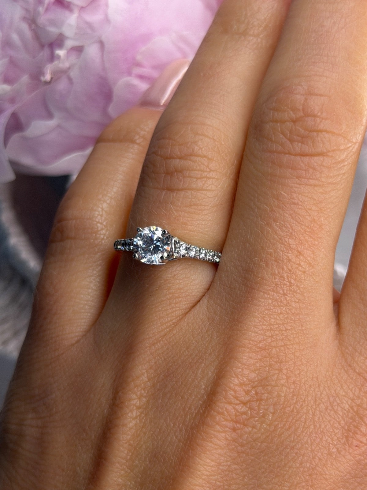 GOC 925 Sterling Silver tcw 1.33 Cz Ring Size 7
