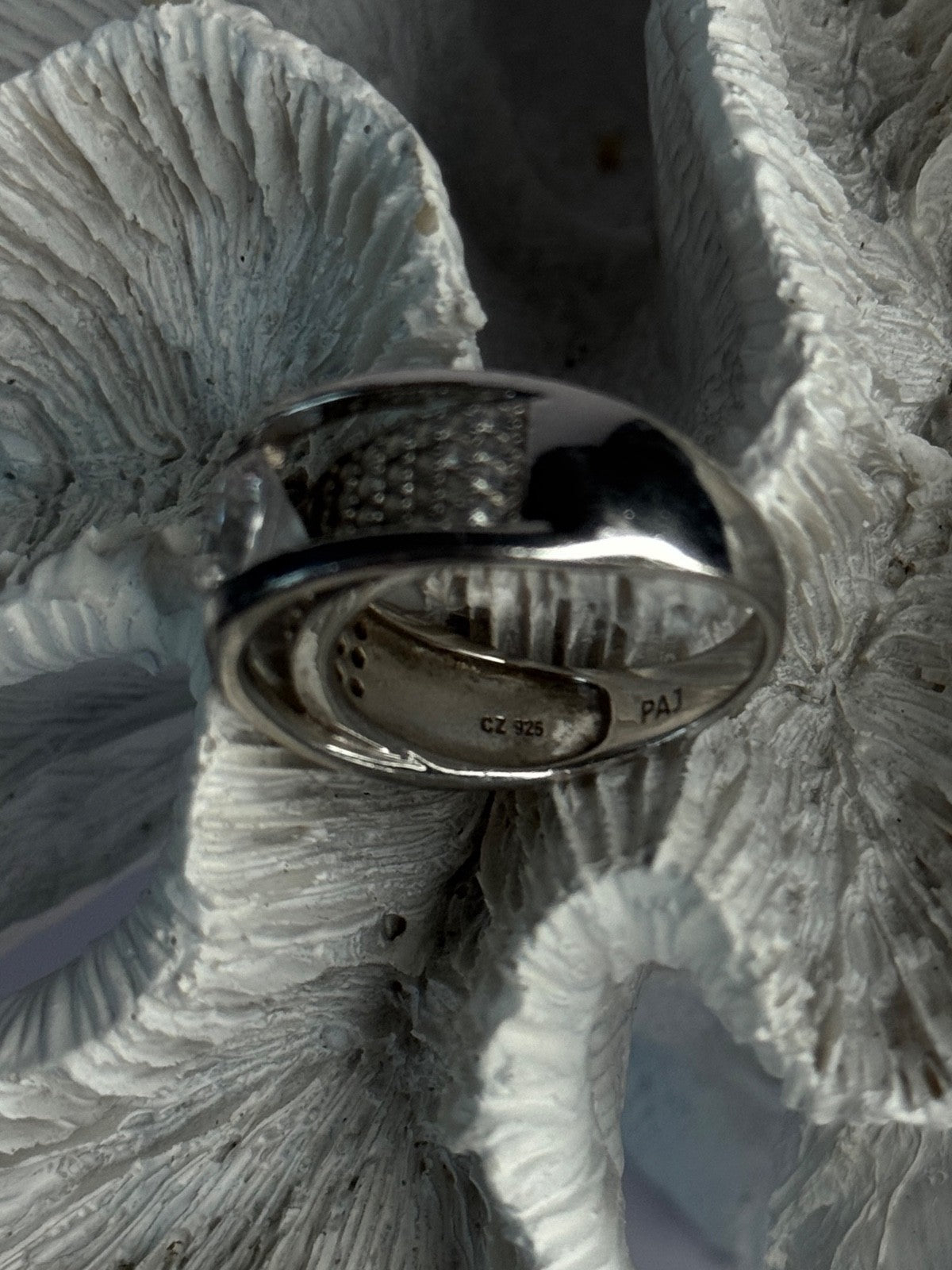 Elegant Design 925 Sterling Silver Cz Ring Size 10