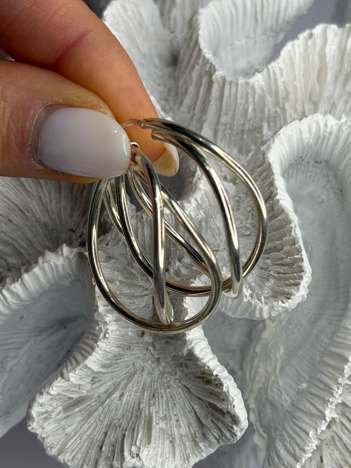 Italy Elegant 925 Sterling Silver Earrings