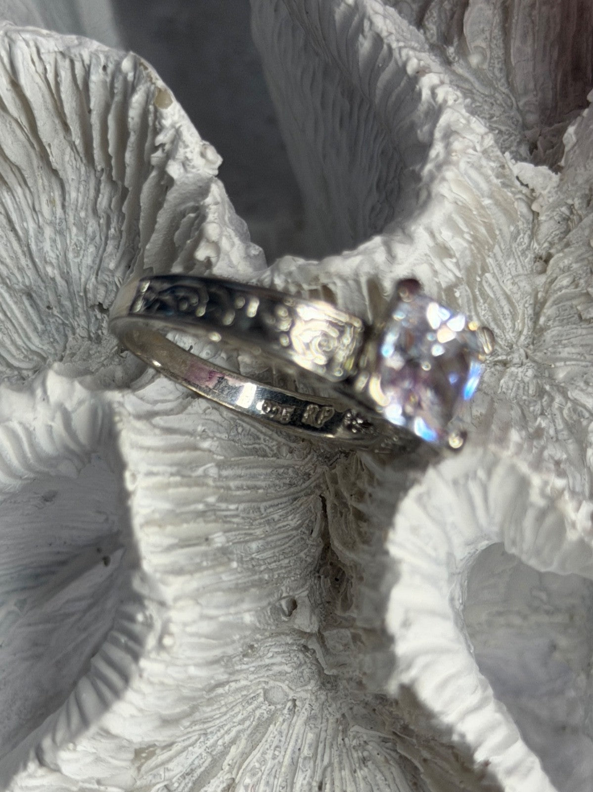 RP 925 Sterling Silver Cz Ring Size 8