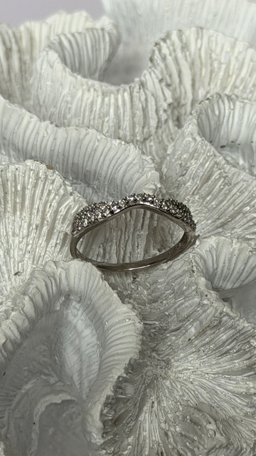 14K White Gold Diamond 0.41 carat Ring Size 11