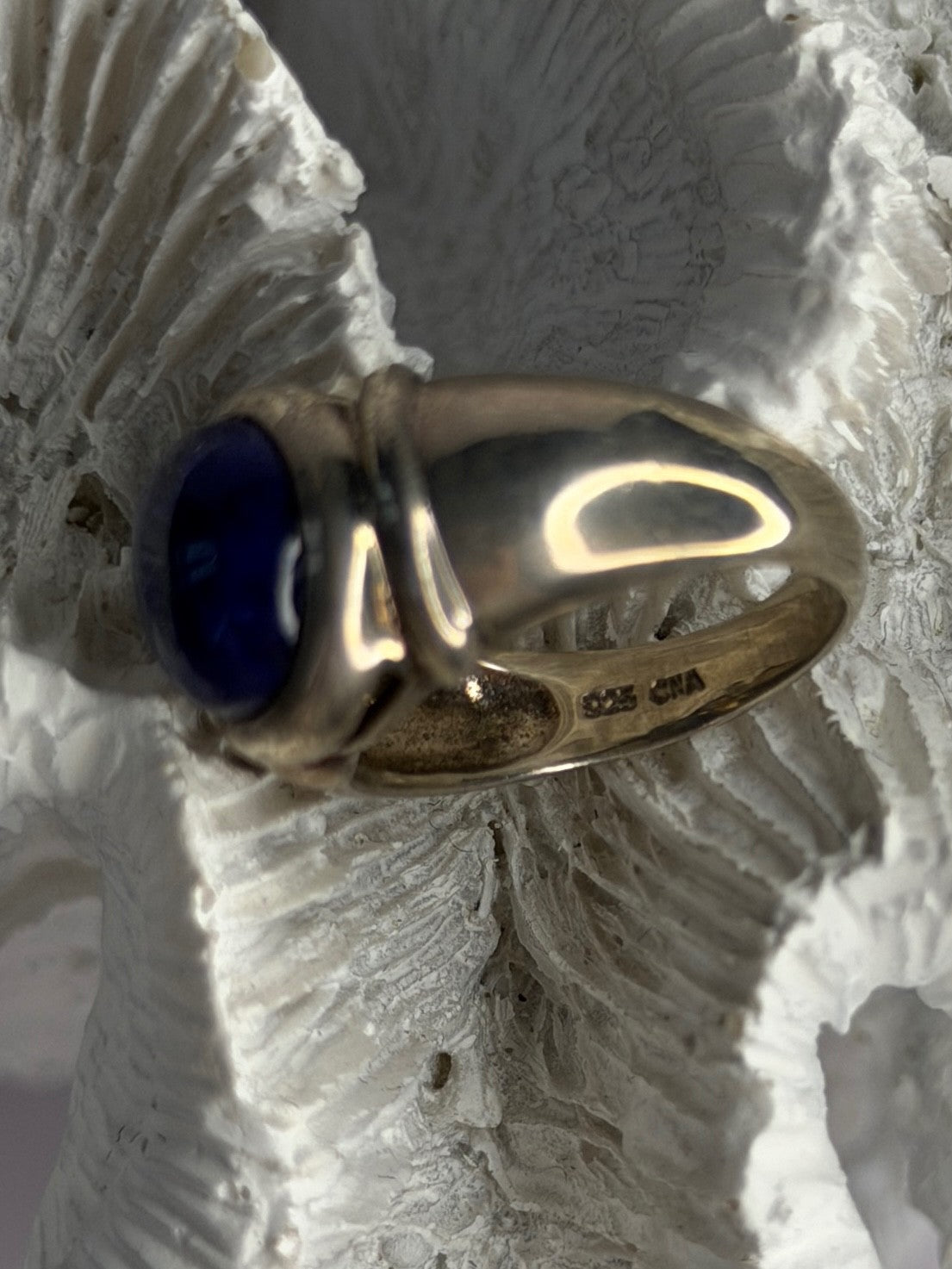 Vintage 925 Sterling Silver Sodalite Ring Size 6