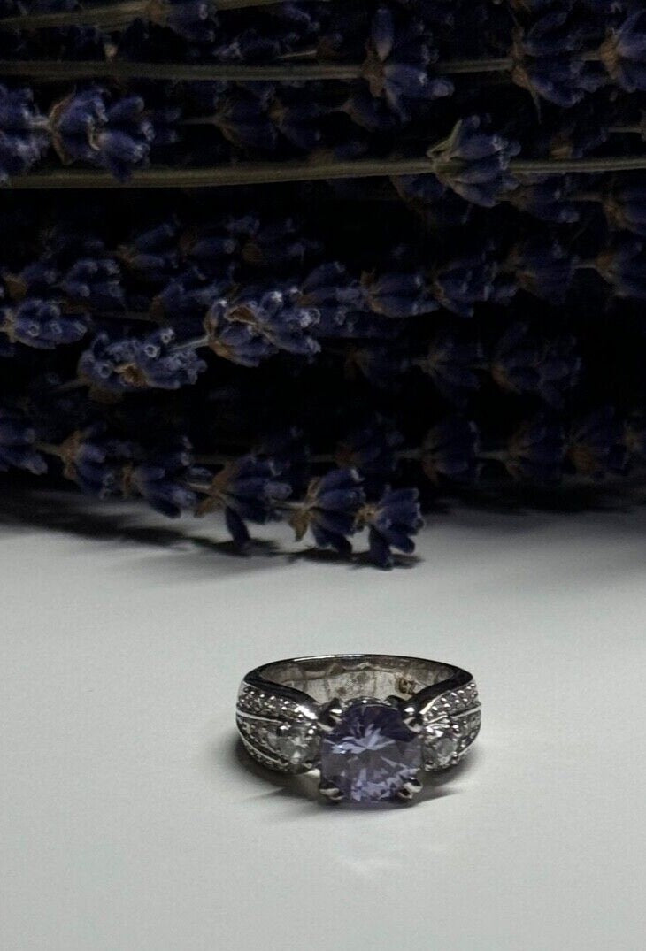 925 Sterling Silver CZ Ring Size 6