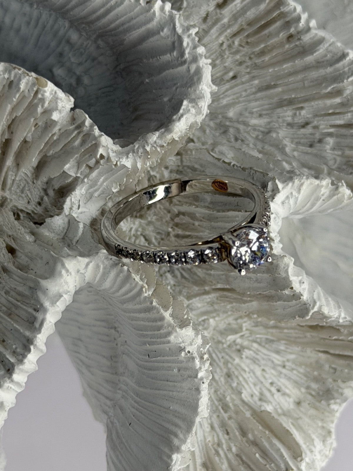 GOC 925 Sterling Silver Cz 0.84 ct Ring Size 7