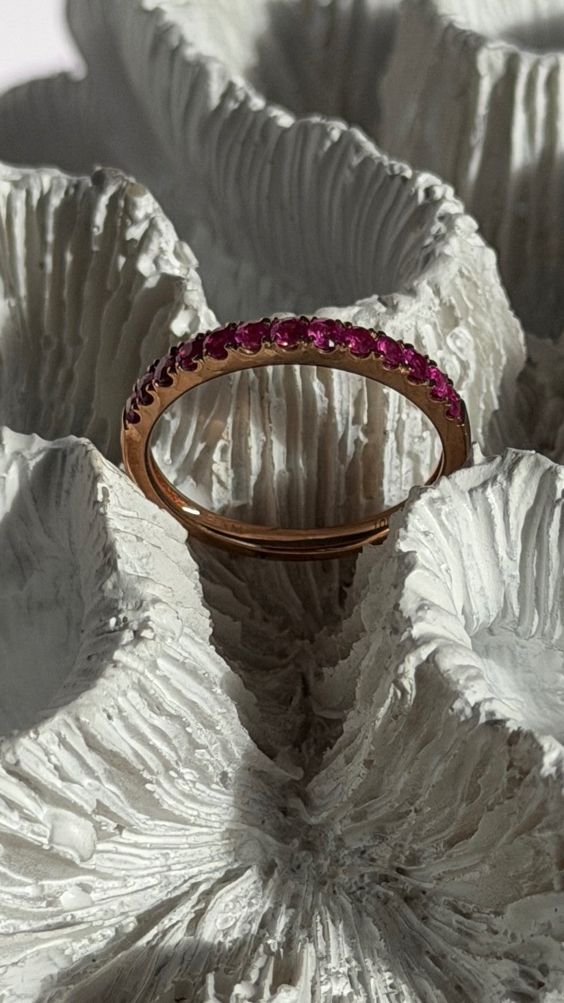 10K Rose Gold Ruby 0.50 ct Ring Size 7