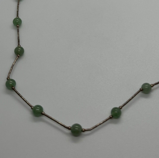 925 Sterling Silver Nephrite Necklace