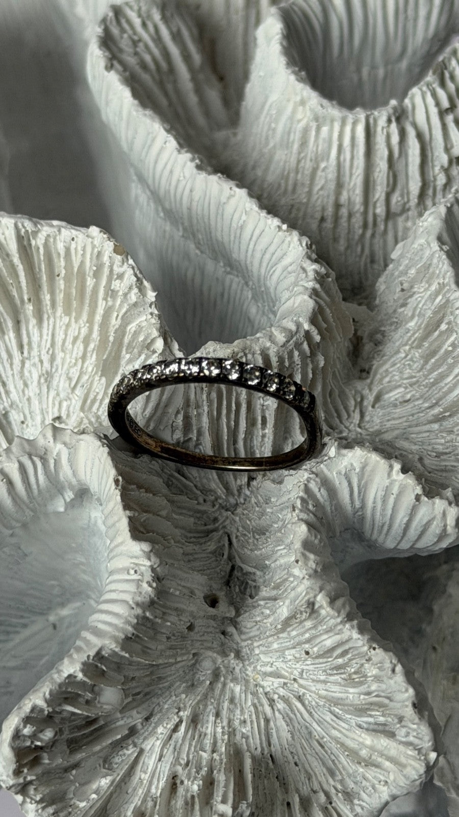 925 Sterling Silver Cz Ring Size 8