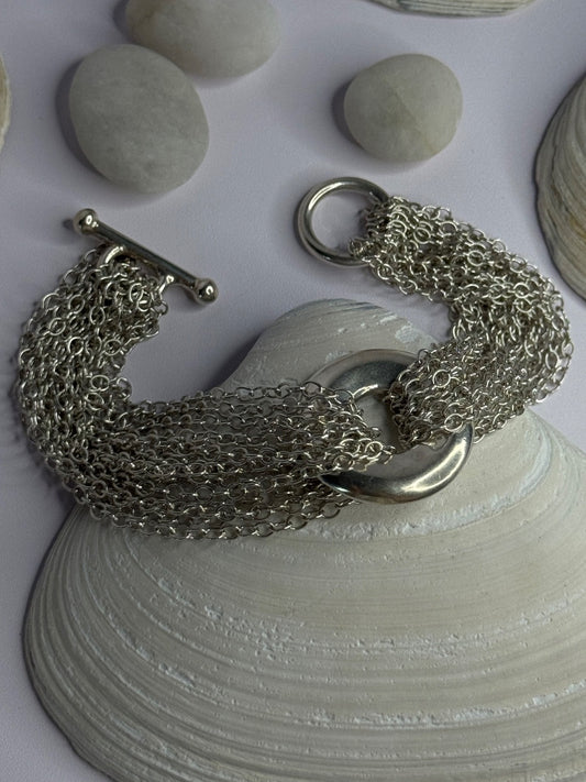Elegant Design 925 Sterling Silver Bracelet Length 8