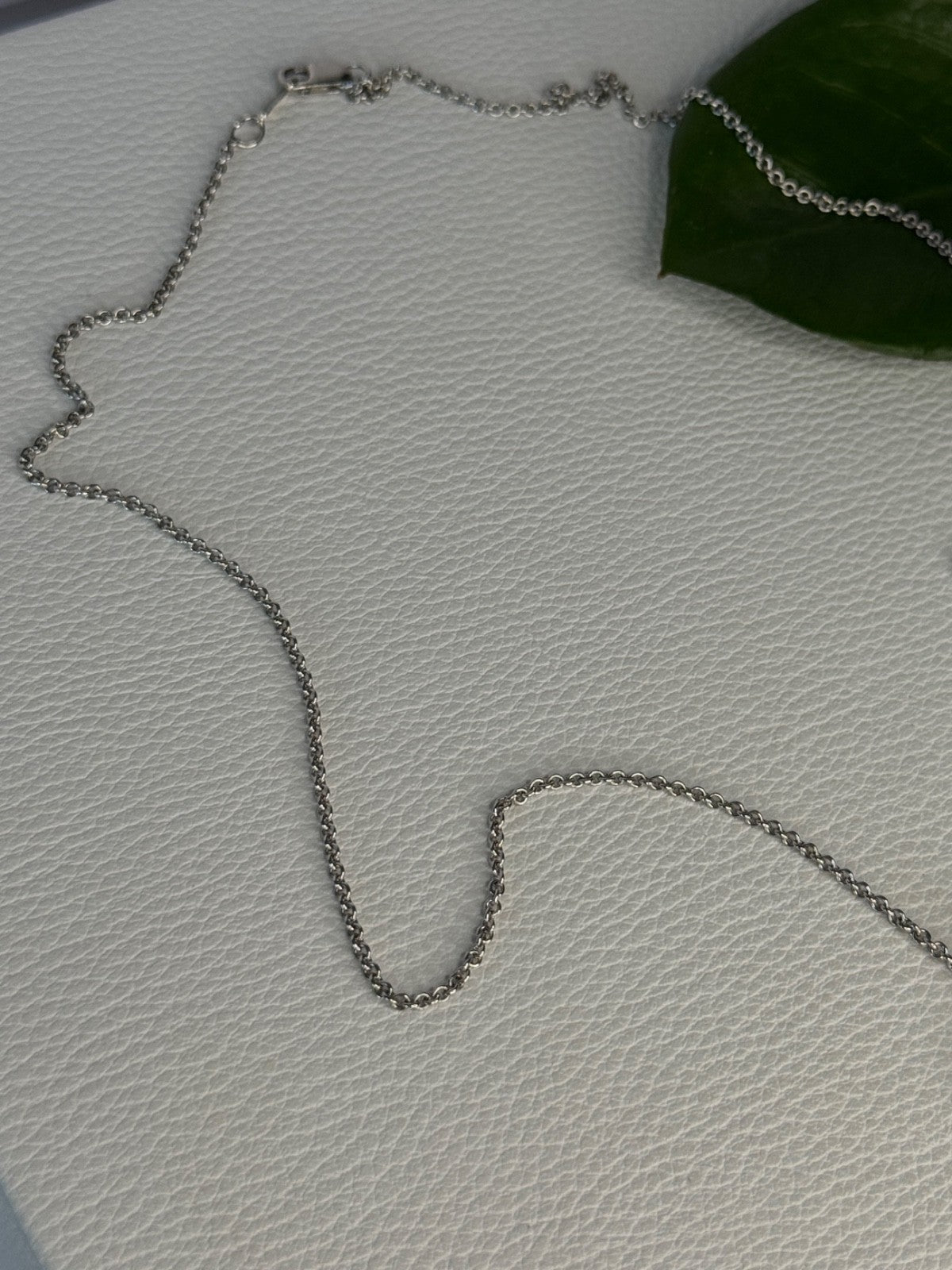 925 Sterling Silver Amethyst "Figure" Chain With Pendant Length 18 in