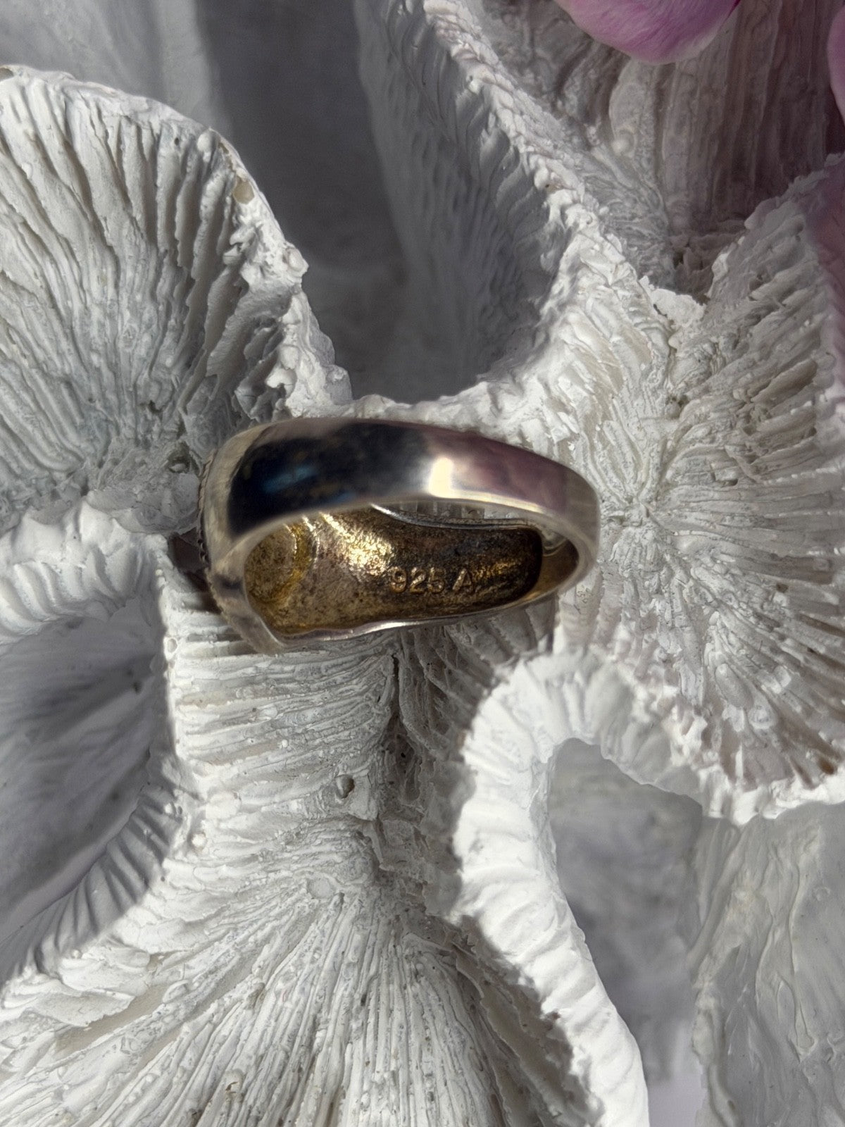 Vintage 925 Sterling Silver Marcasite Heart Ring Size 8