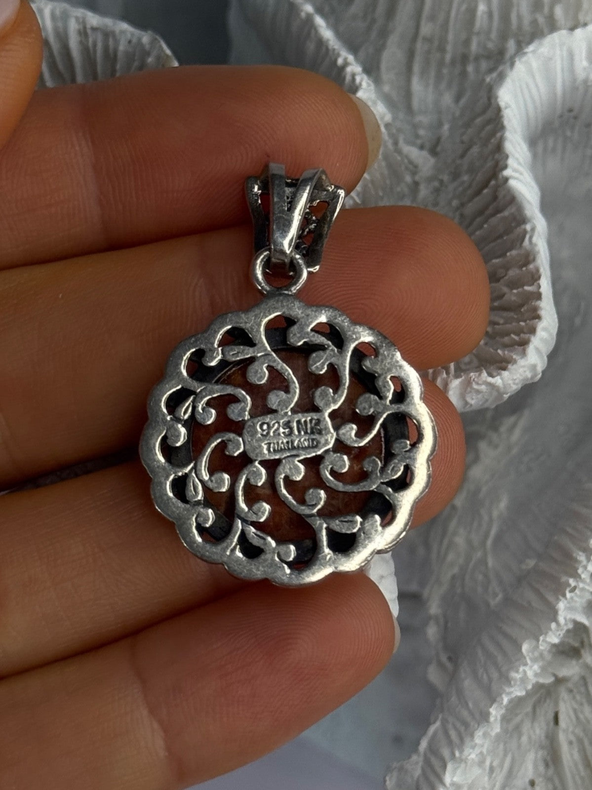 925 Sterling Silver Carnelian Pendant Lenght 1.60 Inch