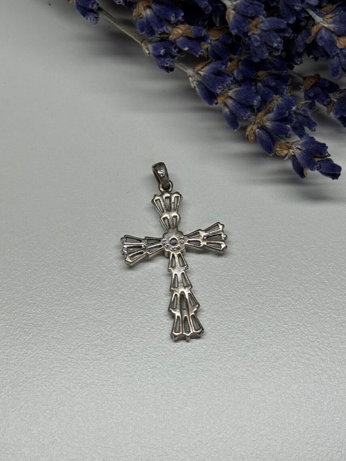 925 Sterling Silver CZ Cross