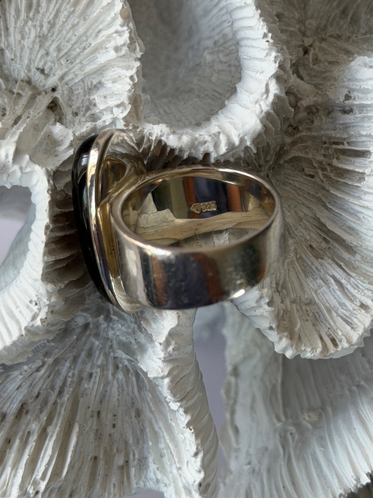 925 Sterling Silver Tigers Eye Ring Size 7