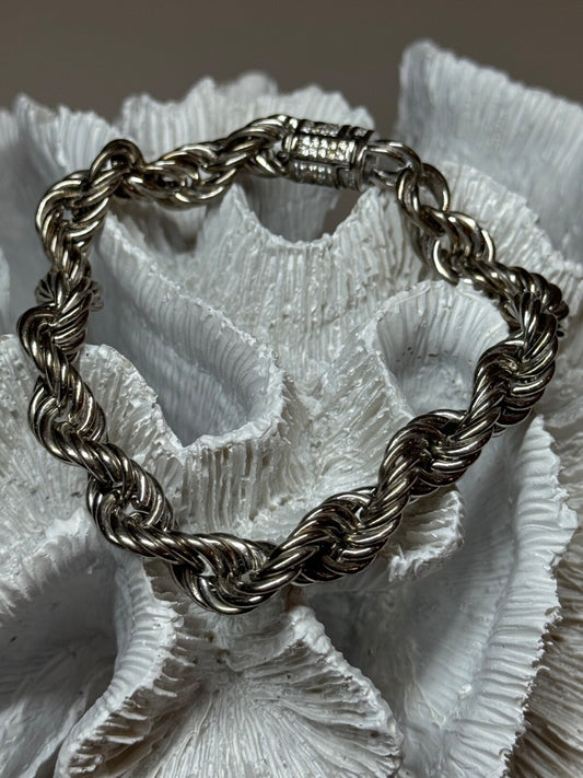 925 Sterling Silver CZ Bracelet Length 9 Inch