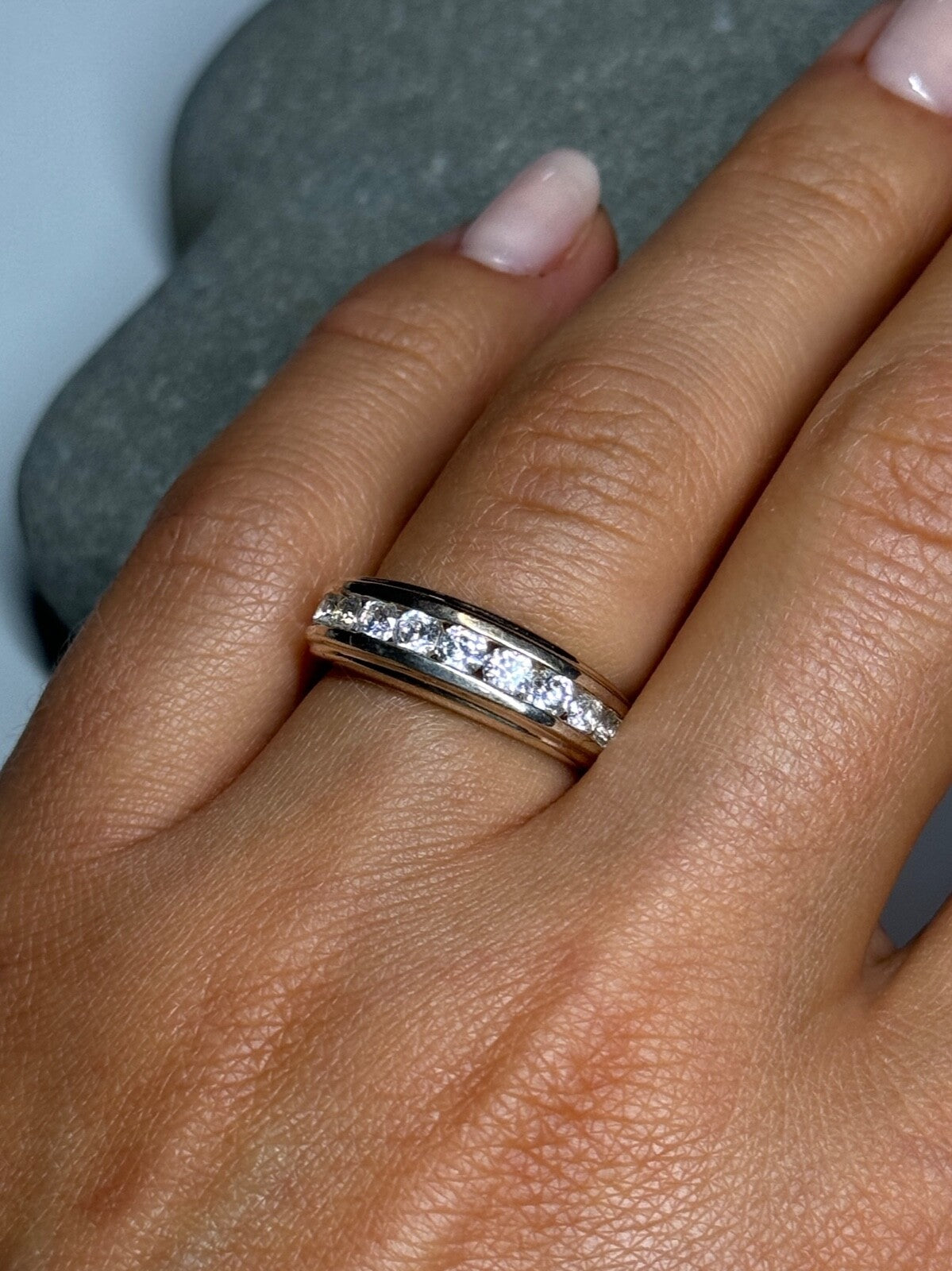 925 Sterling Silver CZ Ring Size 6
