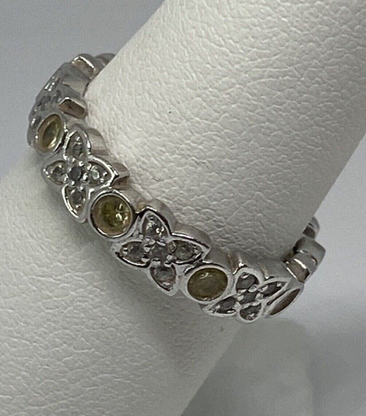 925 Sterling Silver CZ Ring Size 7