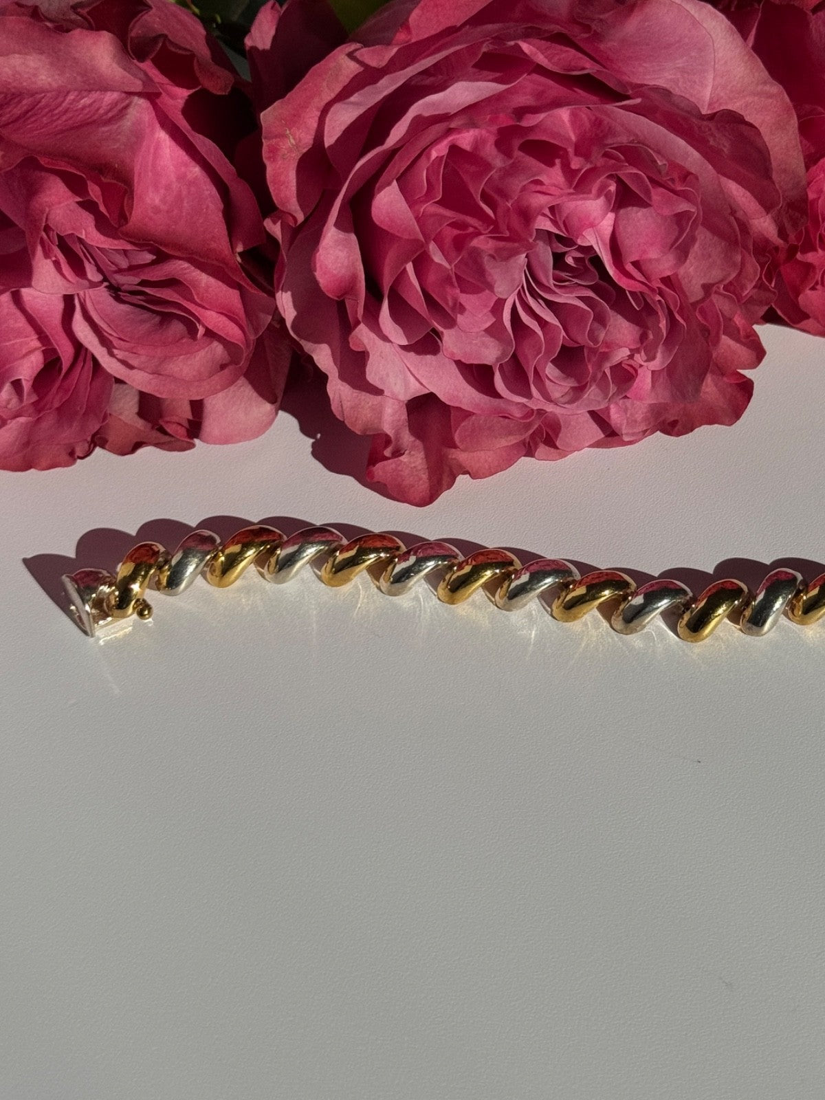 Italy Milor 925 Sterling Silver Gold Plated Bracelet 7 Inch