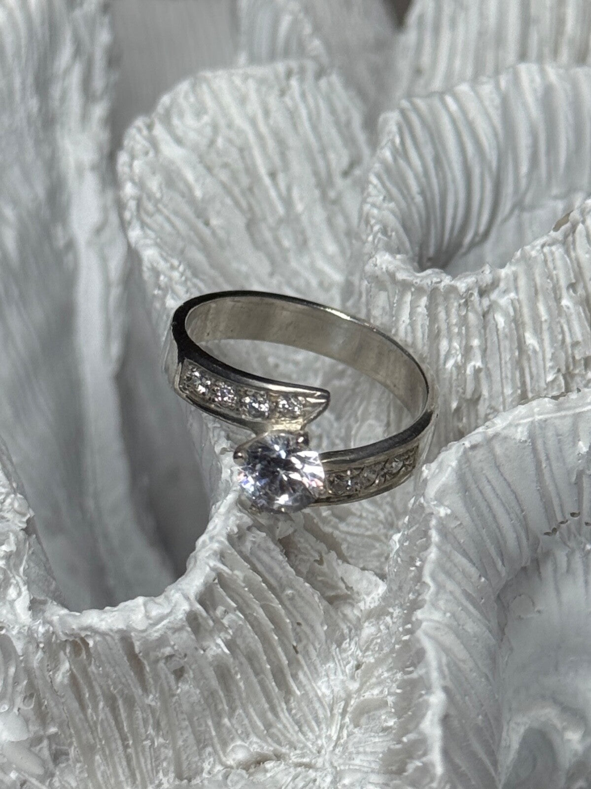 925 Sterling Silver CZ Ring Size 6.5