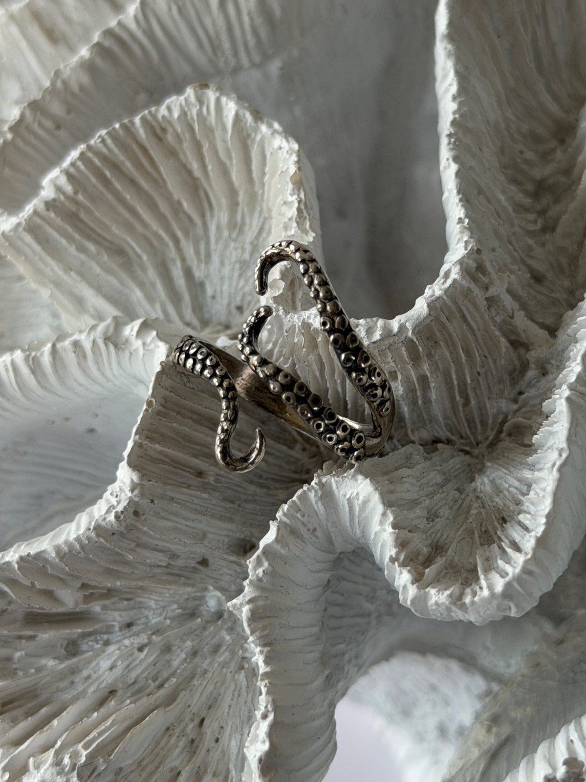 Adjustable Octopus Tentacle Wrap 925 Sterling Silver Ring Size 9