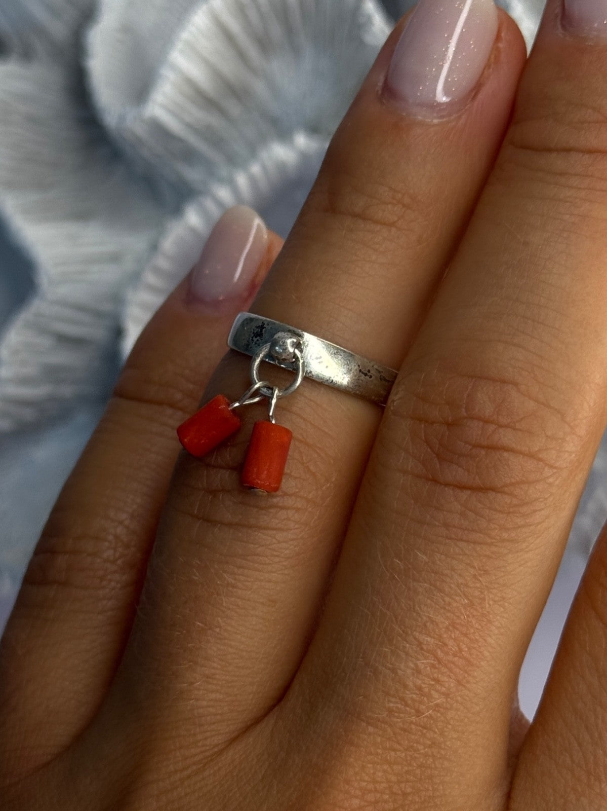 Vintage 925 Sterling Silver Red Agate Ring Sizable Maximum 6