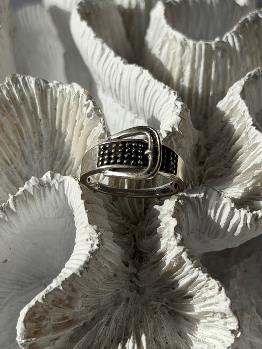 925 Sterling Silver Belt Spinel Ring Size 7