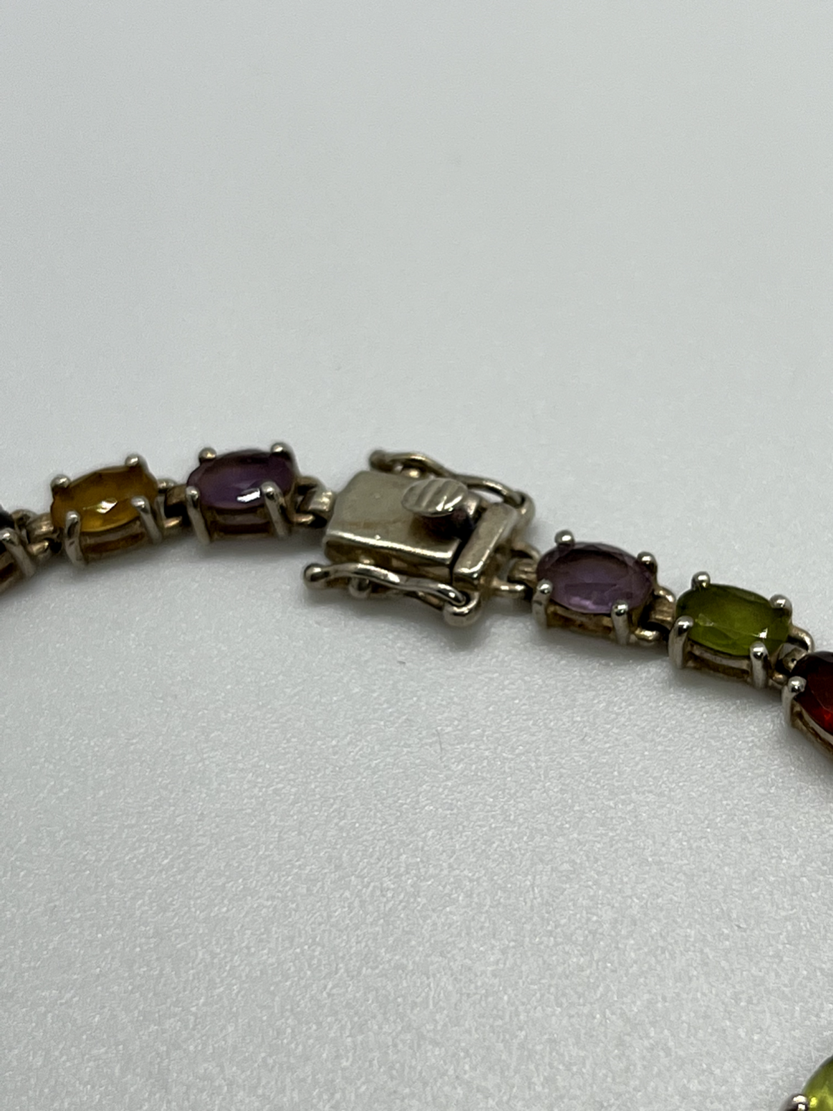 925 Sterling Silver Tourmalines Bracelet