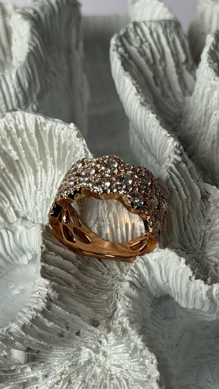 Cordova 750 18K Rose Gold Diamond 1.84 carats Ring Size 6.5