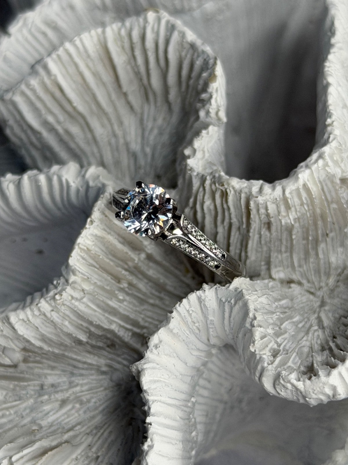 GOC 925 Sterling Silver Cz 1.15 ct Ring Size 7