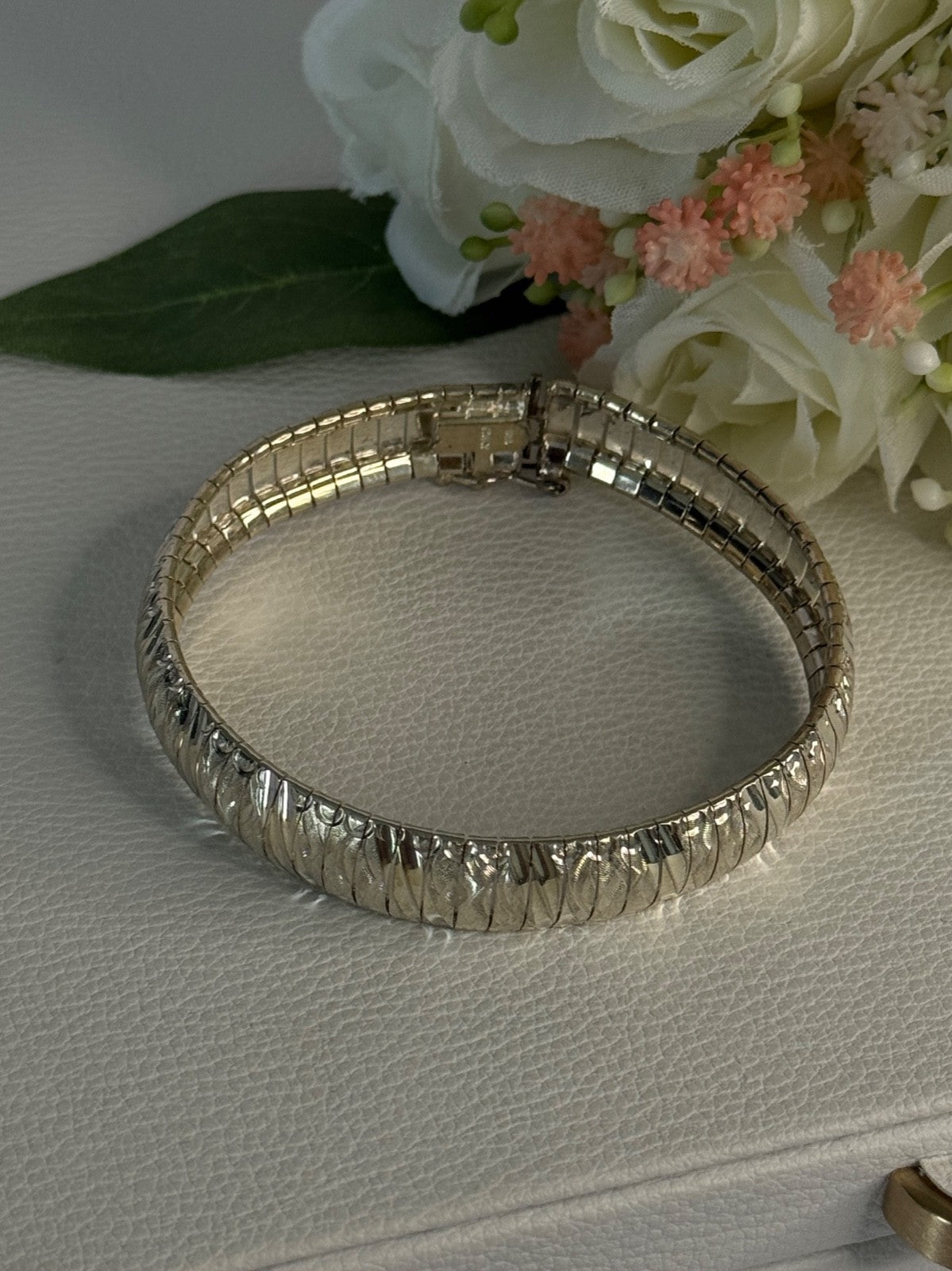 Beautiful Classy Italy 925 Sterling Silver Bracelet Length 7.5 Inch