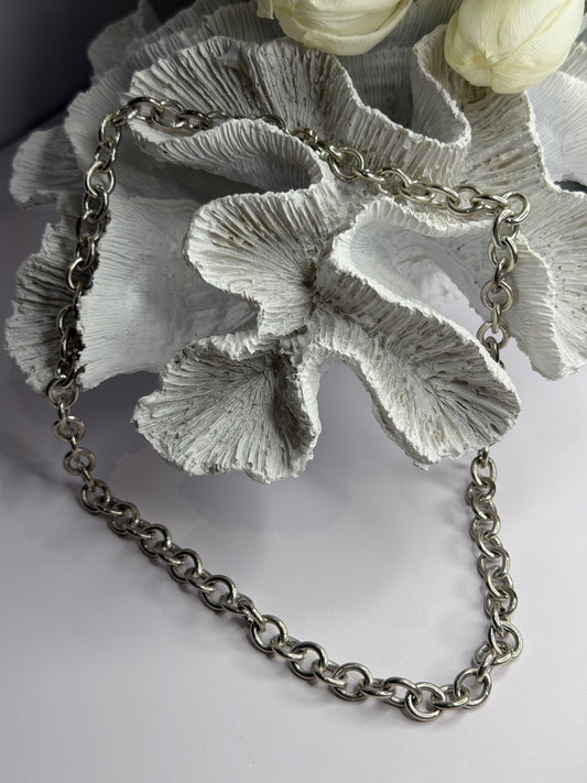 Vintage Judith Ripka 925 Sterling Silver Chain Necklace