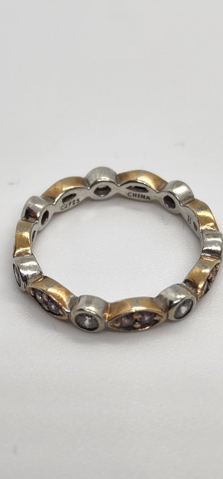 925 Sterling Silver CZ Ring Size 7