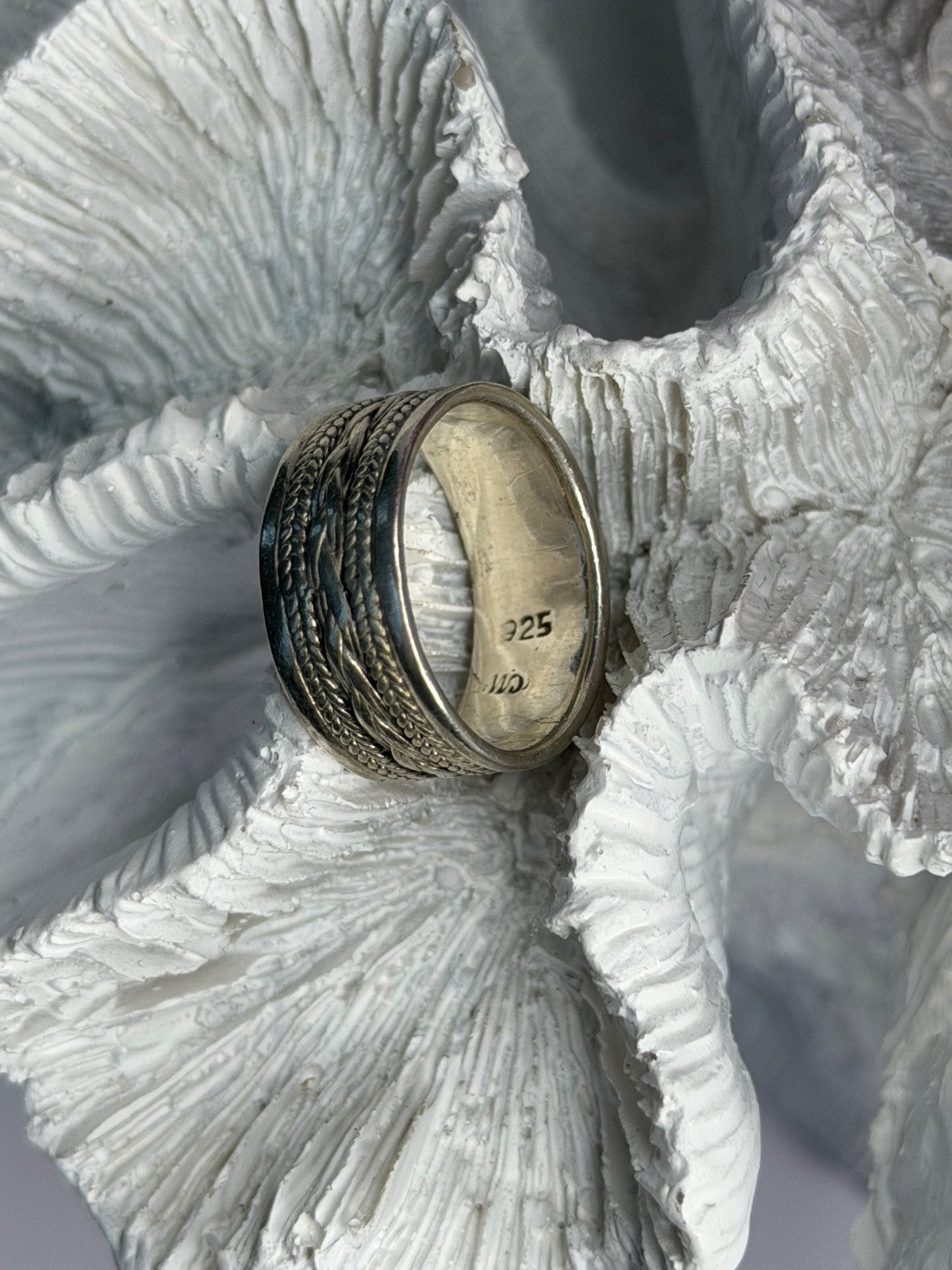 925 Sterling Silver Band Ring Size 6.5