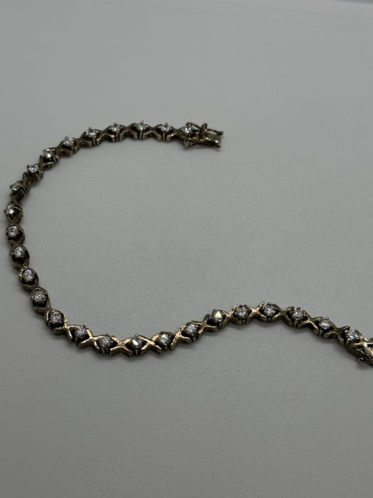 925 Sterling Silver CZ Bracelet
