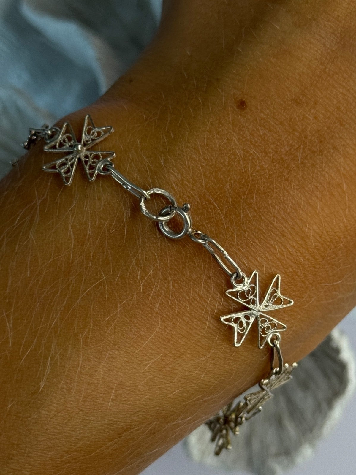 Lovely 925 Sterling Silver Bracelet Length 7