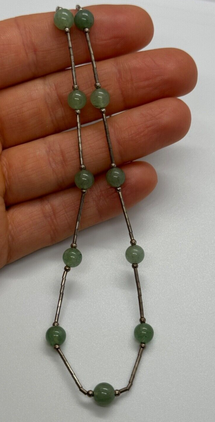 925 Sterling Silver Nephrite Necklace