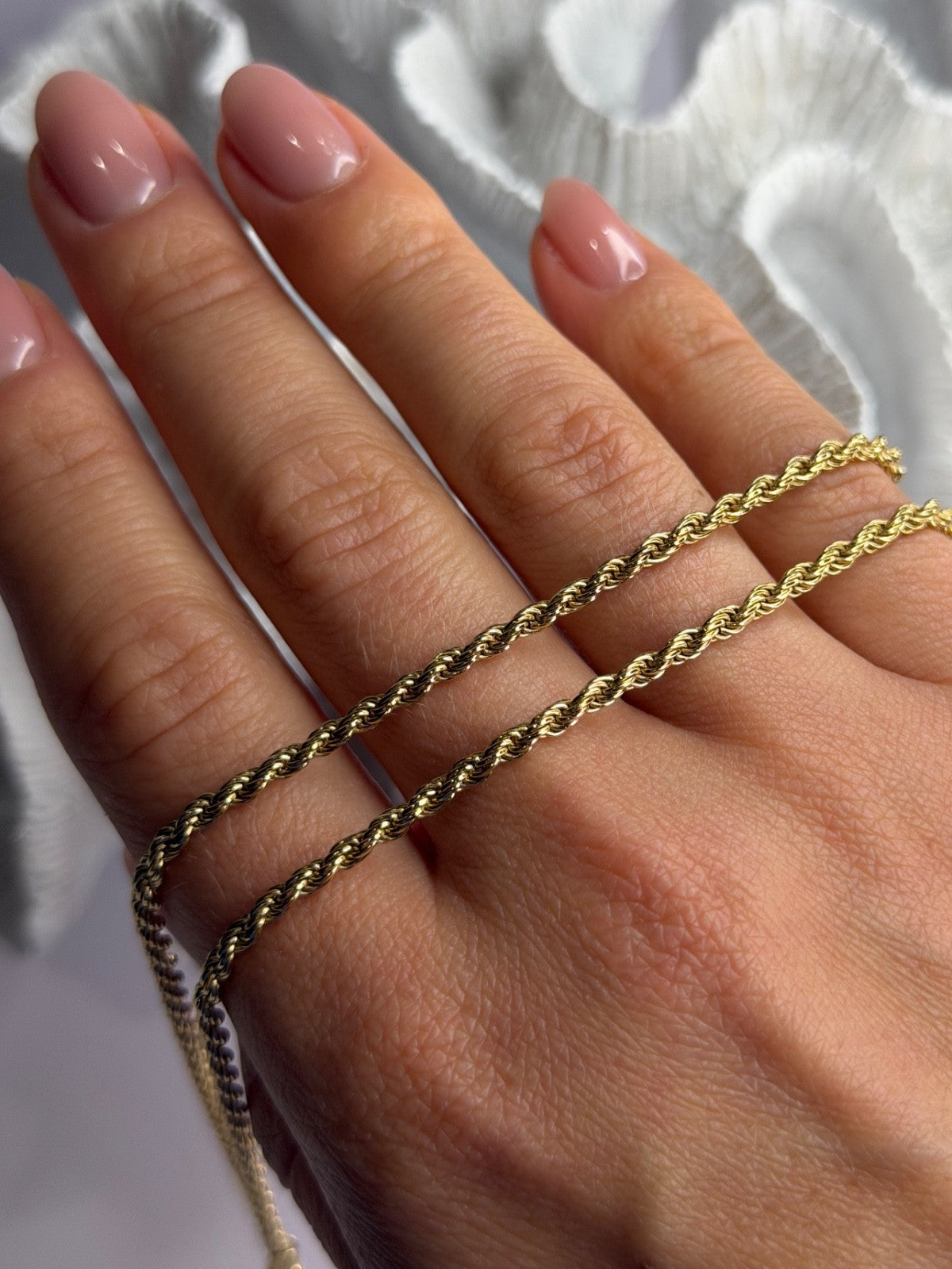 Italy 925 Sterling Silver Gold Plated Chain
