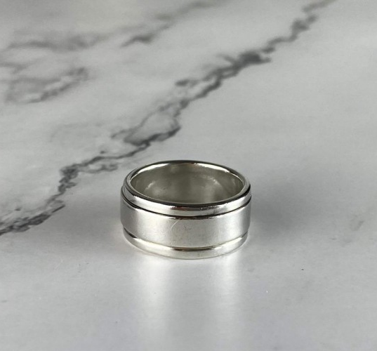 925 Sterling Silver Spinner Ring Size 6.5