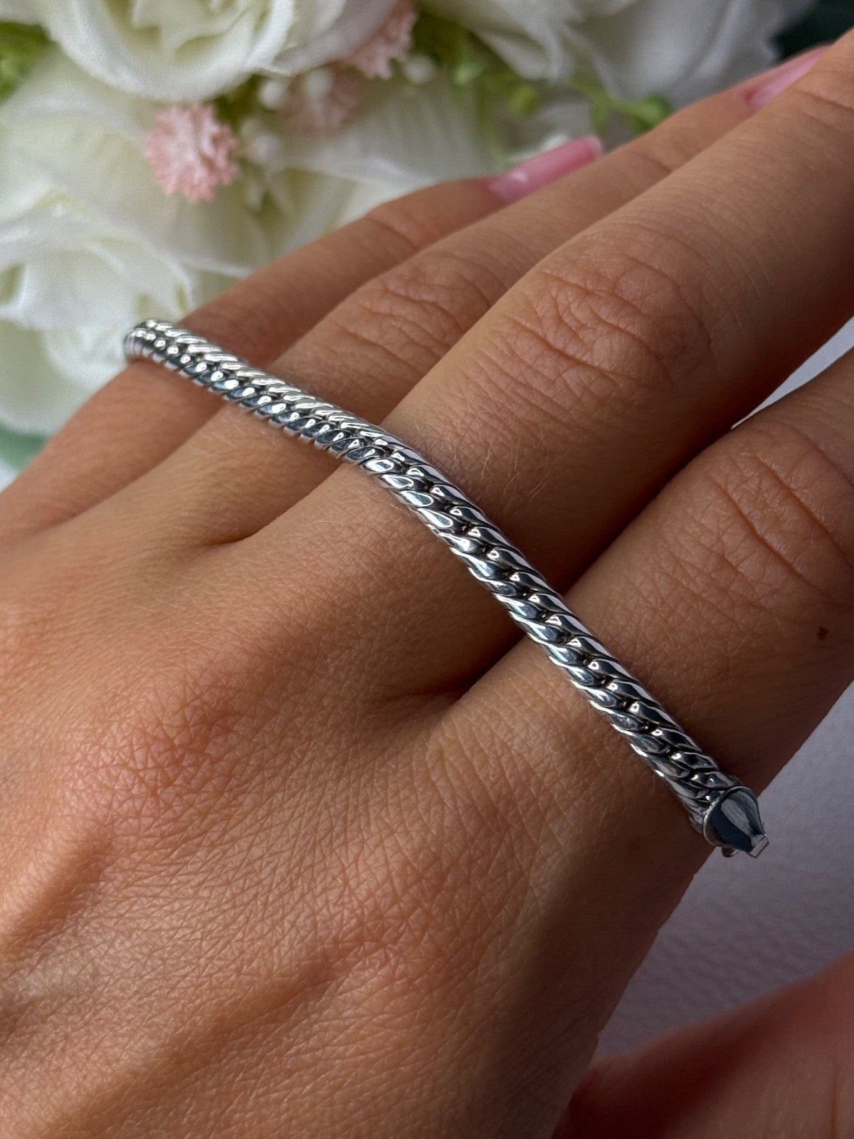 Classy Sizable 925 Sterling Silver Bracelet