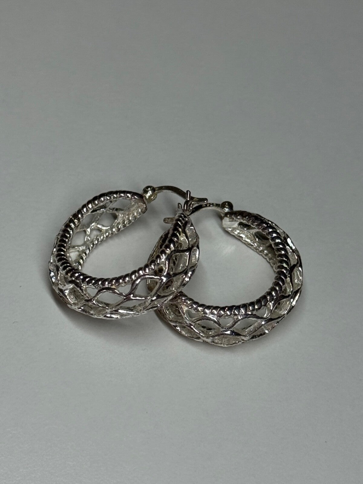 925 Sterling Silver Earrings Length 24 Mm