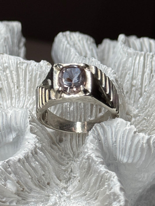 Men's 925 Sterling Silver Spinel Ring Size 8.5