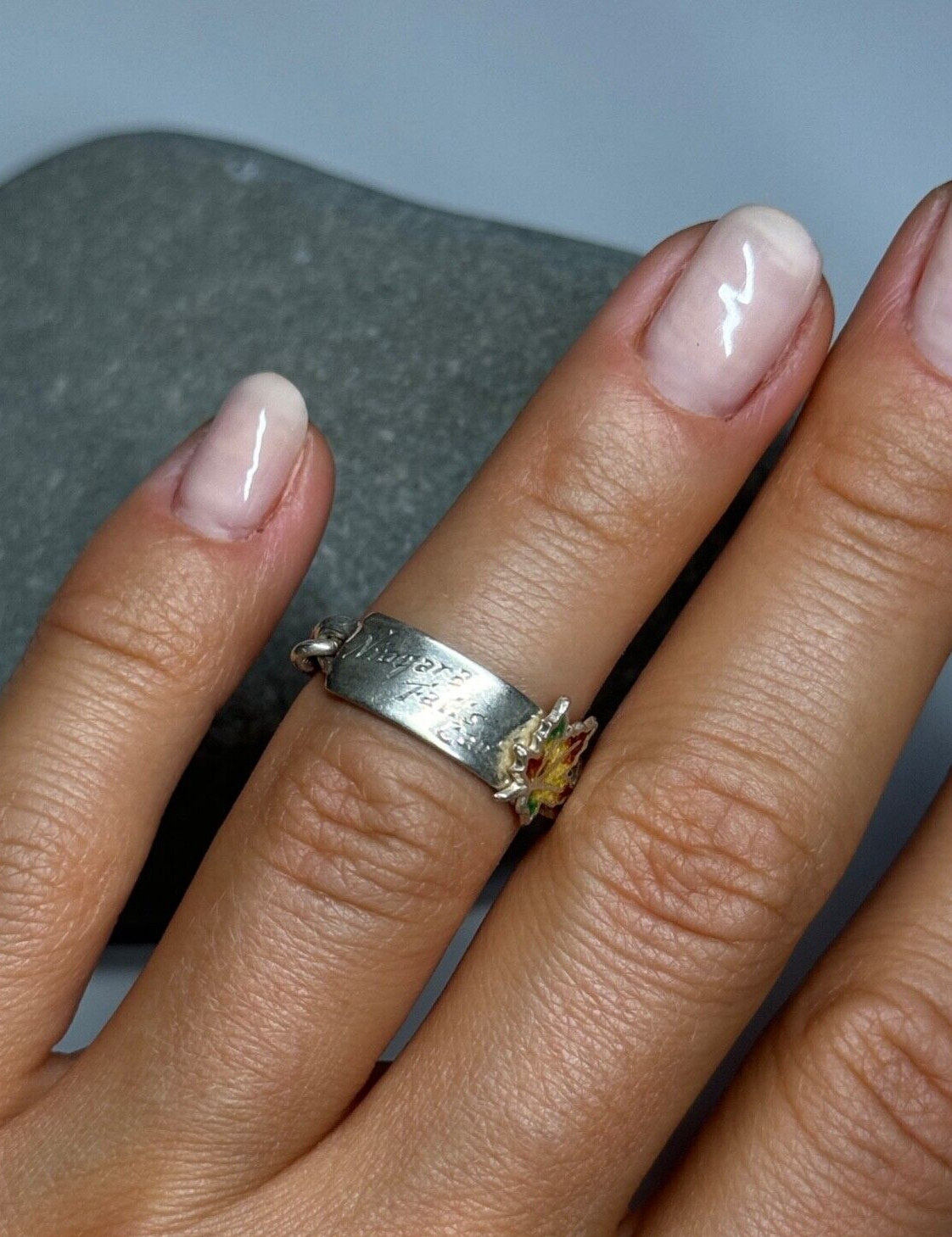 925 Sterling Silver Niagara Falls Canada Ring Size 5