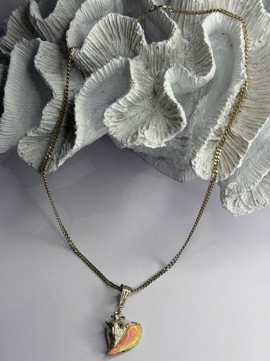 925 Sterling Silver Conch Shell Necklace