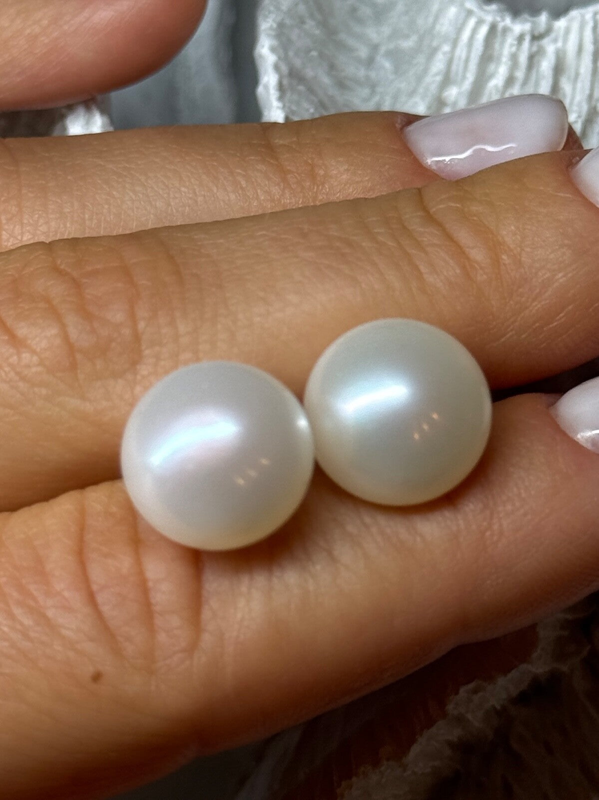 925 Sterling Silver Fresh Water Pearl Earrings Length 0.5 Inch