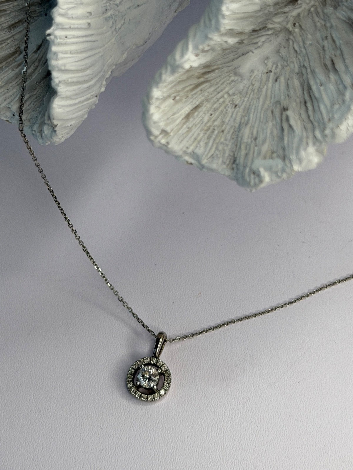 14K White Gold Diamonds tcw 0.36 ct Necklace
