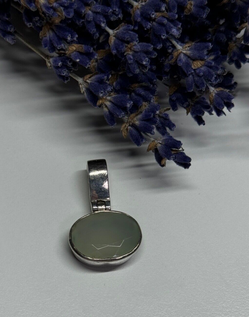 925 Sterling Silver Nephrite Pendant